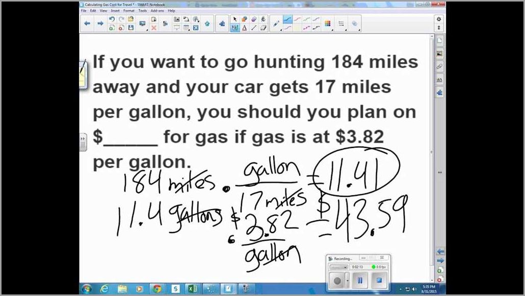 Calculating the Cost of Driving 500 Miles How Much Would It Cost If Gas Is 350 per Gallon