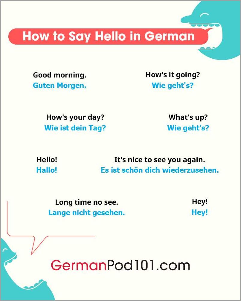 How to Greet in German