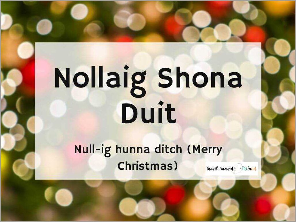 How to Say Merry Christmas in Irish A Complete Guide