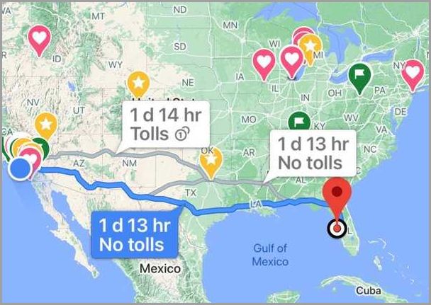 How Far is California to Florida Find Out the Distance Here