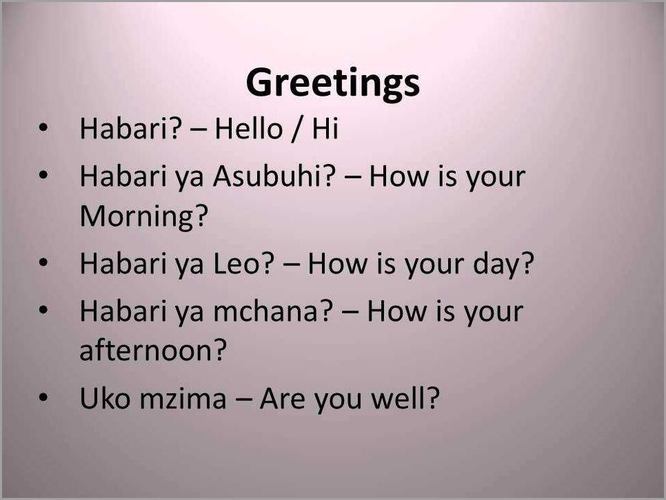 How to say hello in Swahili Common Swahili Greetings