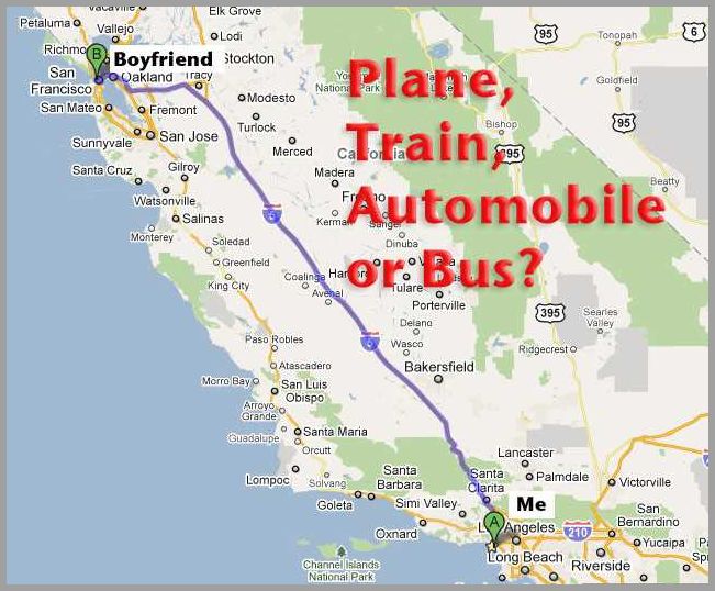 How can I calculate the distance between LA and Anaheim?
