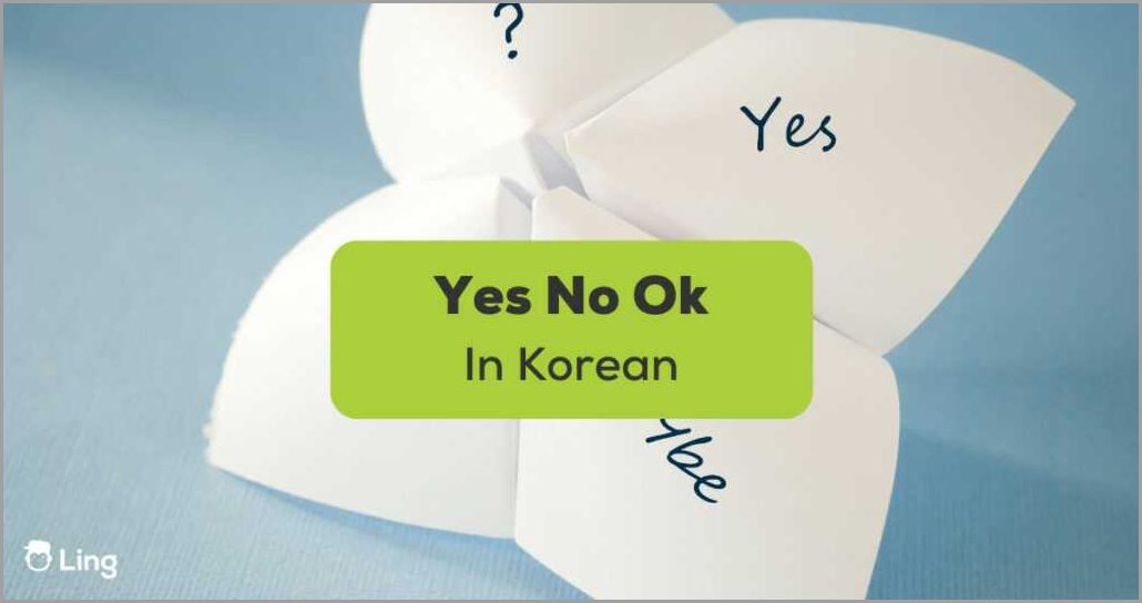 Ways to Say Ok in Korean